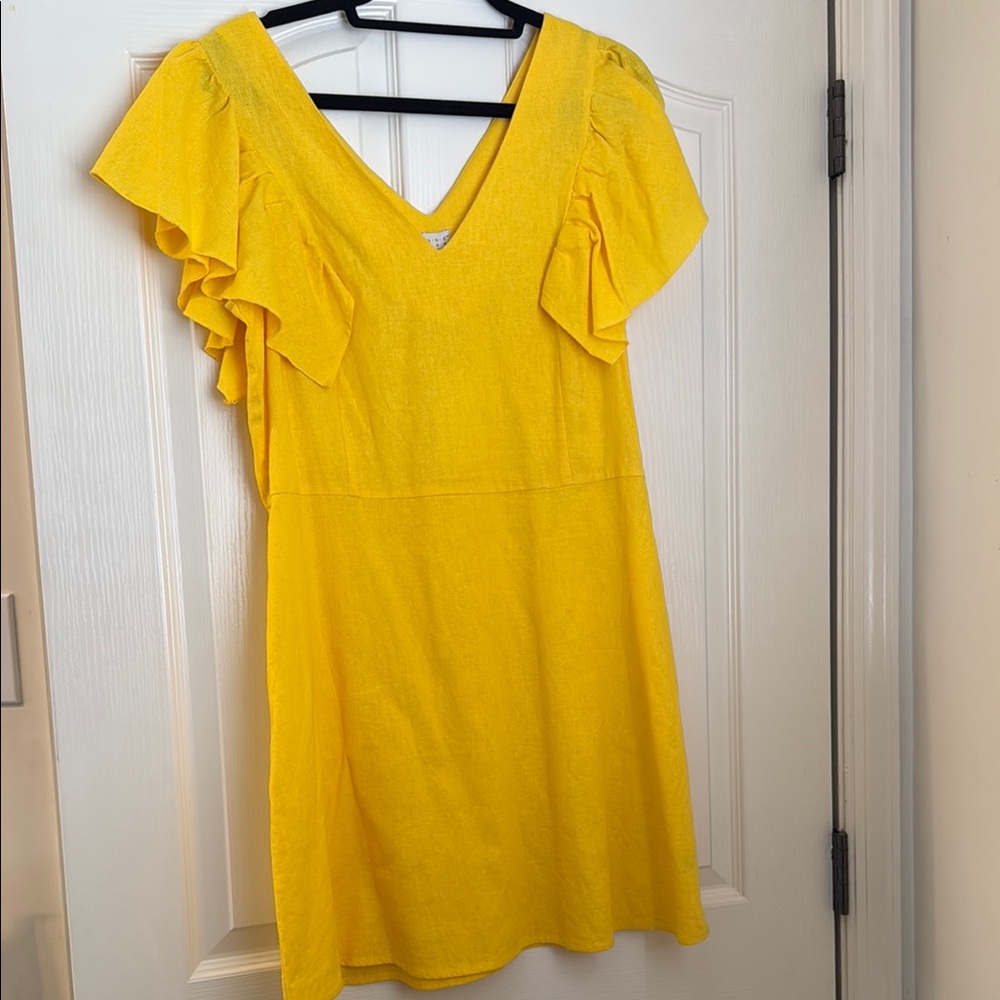 Target Yellow Ruffle Sleeve Dress